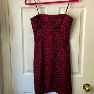 VINTAGE GUESS RED & BLACK COCKTAIL DRESS
